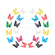 ARRICRAFT 56Pcs 7 Colors PVC Artifical Butterfly Fridge Magnet, with 1 Sheet Foam Glue Double-Sided Adhesive Dots, Mixed Color, Butterfly: 46x61x5mm, 8pcs/color(DIY-AR0001-66)