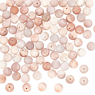 100Pcs Round Natural Sunstone Beads, Frosted, 6mm, Hole: 1mm(G-OC0001-37)