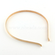 Hair Accessories Iron Hair Band Findings, Golden, 115mm(X-OHAR-Q042-008D-03)