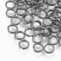 Iron Split Rings, Double Loops Jump Rings, Cadmium Free & Lead Free, Raw(Unplated), 8x1.4mm, about 6.5mm Inner Diameter, about 6000pcs/1000g(IFIN-Q123-01-0.7x8)
