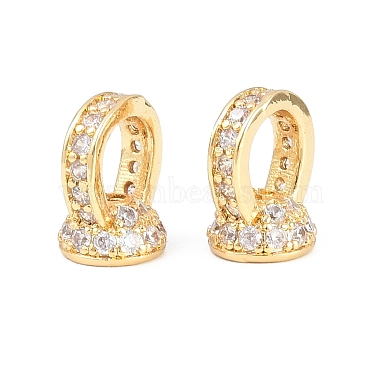 Brass Micro Pave Cubic Zirconia Pendant Bails(KK-H268-12G)-1