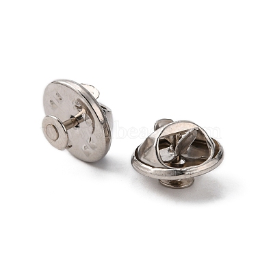 Iron Lapel Pin Backs, Tie Tack Pin, Brooch Findings, Platinum, Tray: 4.5mm,  12mm, Pin: 1mm
