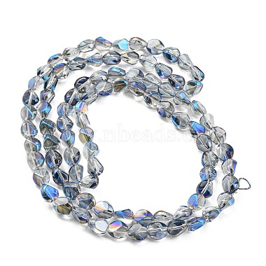 Full Rainbow Plated Electroplate Transparent Glass Beads Strands(EGLA-G037-04A-FR01)-2