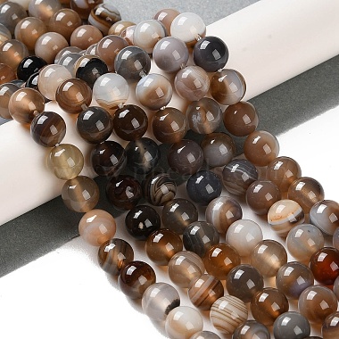 agate à rayures naturelles / brins de perles d'agate(G-Z060-A01-B14)-2