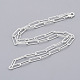 Brass Textured Paperclip Chain Necklace Making(MAK-S072-02A-S)-2