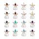 Fashewelry 16piezas 8 estilos colgantes acrílicos de color ab de piedras preciosas mixtas naturales y sintéticas(G-FW0001-37)-2