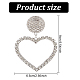 2 Pairs 2 Colors Crystal Rhinestone Hollow Out Heart Dangle Stud Earrings(EJEW-AN0001-26)-2