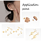 12Pcs 2 Colors Silicone with Brass Ear Nuts(FIND-AR0002-76)-6