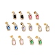 Boucles d'oreilles rectangles zircone cubique(EJEW-P206-02G)-1