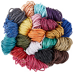 300M 20 Colors Waxed Cotton Cord, Mixed Color, 1mm, 15m/color(YC-SP0002-02)
