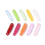 Dyed & Heated Acrylic Connector Charms, Heart Links, Mixed Color, 35x8.5x8mm, Hole: 2.7mm(OACR-N162-16)