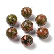 Natural Unakite No Hole Sphere Beads, Round, 12mm(G-K353-04B-05)