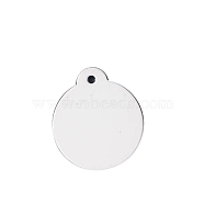 Aluminum Pendants, Round, Silver, 31.5x36x1mm(FIND-WH0161-73)