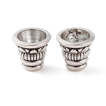 Tibetan Style Alloy Bead Cone, Cadmium Free & Lead Free, Turriform , Antique Silver, 8x7.5mm, Hole: 2.9mm, about 1785pcs/1000g