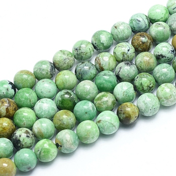 Natural Variscite Beads Strands, Round, 8~8.5mm, Hole: 0.8mm, about 49pcs/strand, 15.75 inch(40cm)