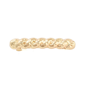 Alloy Hair Barrettes, for Woman Girls, Light Gold, Twist, 13x77x17mm