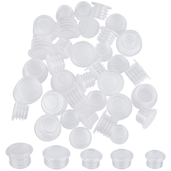 50Pcs 5 Styles Plastic Bottle Stoppers, for Wine Bottle, Column, WhiteSmoke, 17~23.5x10.5~12mm, Inner Diameter: 13~16.4mm, 10pcs/style