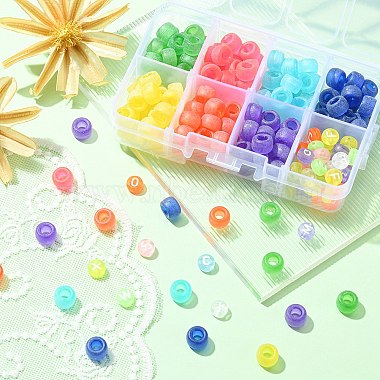 184Pcs 8 Colors Transparent Plastic Beads(KY-YW0001-52)-5