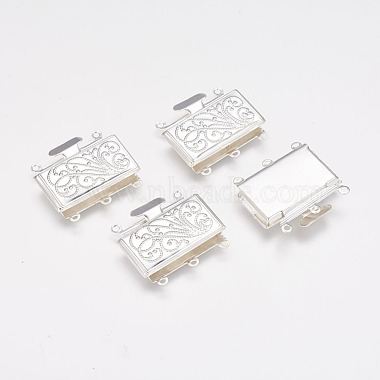 Silver Rectangle Brass Clasps