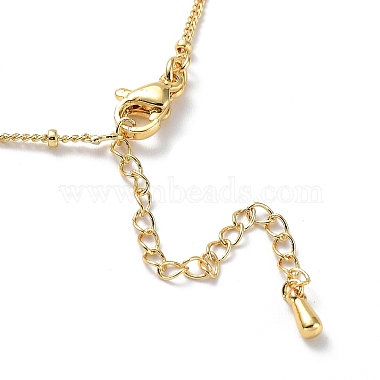 Ожерелья с подвеской из латуни в форме рыбьего хвоста с микропаве и кубическим цирконием(NJEW-A015-08KCG)-3