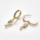 Brass Cubic Zirconia Dangle Hoop Earrings(EJEW-S201-128)-2