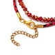 Bracelets de perles en verre extensible et ensembles de bracelets en cordon tressé en coton(BJEW-JB05401)-4