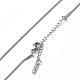 304 Stainless Steel Round Snake Chain Necklace for Men Women(NJEW-K245-016B)-2