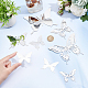 Unicraftale 12Pcs 6 Style Stainless Steel Butterfly Wall  Decoration Pendants(STAS-UN0036-52P)-2