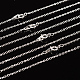 Nickel Free Silver Color Plated Brass Chain Necklaces(X-SW028-S)-4