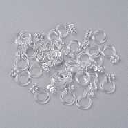 Plastic Clip-on Earring Findings, for Non-Pierced Ears, Fit for Rhinestone, Clear, 11x7x2mm, fit for 2mm rhinestone
(X-KY-K012-03)