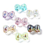 Transparent Acrylic Beads, Bowknot, Mixed Color, 13x20x10mm, Hole: 1.5mm(OACR-Z017-01)
