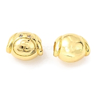 Brass Micro Pave Cubic Zirconia European Beads, Large Hole Beads, Lead Free & Cadmium Free, Dog Head, Real 18K Gold Plated, 10.5x13.5x10.5mm, Hole: 4.4mm(KK-M247-09G)