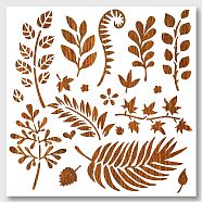 PET Hollow Out Drawing Painting Stencils, for DIY Scrapbook, Photo Album, Leaf Pattern, 300x300mm(DIY-WH0405-0013)