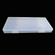 Transparent Plastic Storage Box, for Disposable Face Mouth Cover, Portable Rectangle Dust-proof Mouth Face Cover Storage Containers, Clear, 19.2x10.5x1.65cm(CON-WH0070-10A)