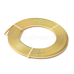 Aluminum Wire, Bendable Metal Craft Wire, Flat Craft Wire, Bezel Strip Wire for Cabochons Jewelry Making, Gold, 5x1mm, about 32.8 Feet(10m)/roll(AW-S010-14)