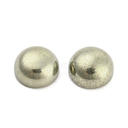 Natural Pyrite Cabochons, Half Round/Dome, 6x3mm(G-G013-01A)