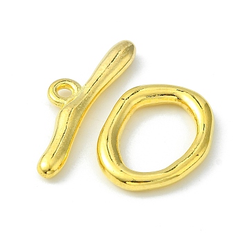 Alloy Toggle Clasps, Cadmium Free & Nickel Free & Lead Free, Golden, Size: Oval: about 16mm wide, 21mm long, 3mm thick, Bar: about 9mm wide, 29mm long, hole: 2mm