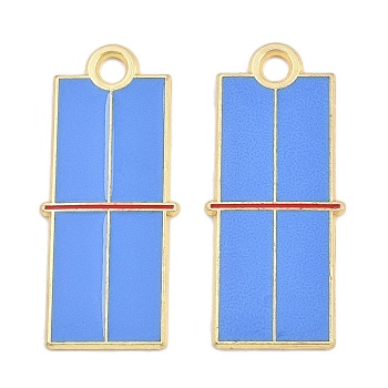 Alloy Enamel Pendants, Cadmium Free & Lead Free, Sports Themes, Golden, 35x15.5x1mm, Hole: 2.5mm