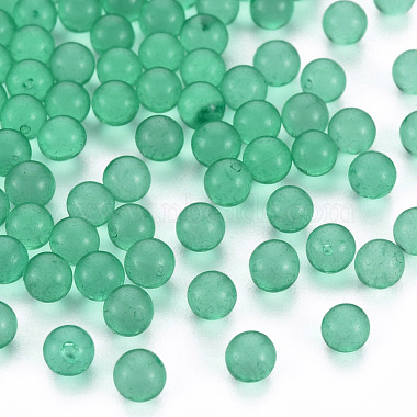 Medium Aquamarine Round Acrylic Beads