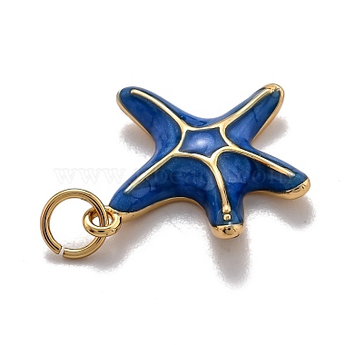 Brass Enamel Pendants(KK-O140-07G)-3