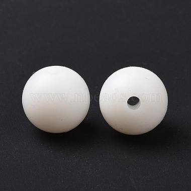 White Round Silicone Beads