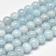 Grade ab rondeturquoises naturelle brins de perles(G-F289-01-6mm)-1