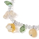 Dyed Natural Topaz Jade & Glass Beaded Stretch Bracelet with Flower Charms(BJEW-JB10176-03)-3