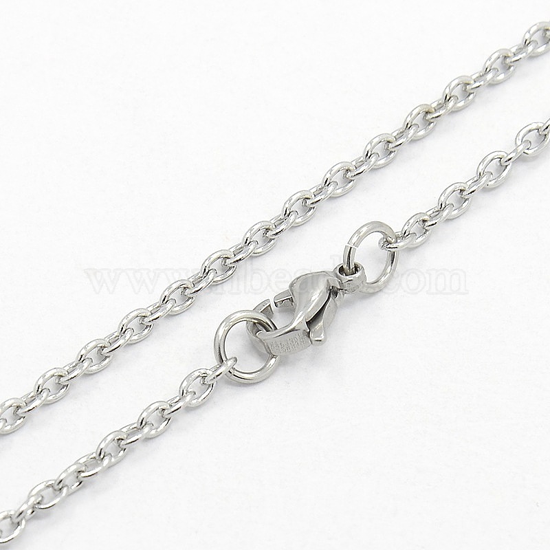 10 pc of 17.7 inch mix color stainless steel cable chain necklaces TFB2 