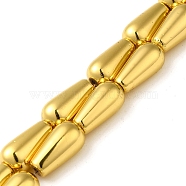 Electroplated Synthetic Magnetic Hematite Beads Strands, Teardrop, Golden Plated, 15x9mm, Hole: 1.2mm, about 25pcs/strand, 15.75''(40cm)(G-Q1009-F02-01G)