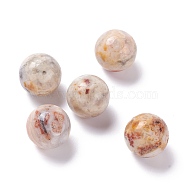 Natural Crazy Agate Beads, No Hole/Undrilled, for Wire Wrapped Pendant Making, Round, 20mm(G-D456-13)