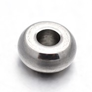 303 Stainless Steel Beads, Stainless Steel Color, Donut, 4x2mm, Hole: 1mm(STAS-N072-02)