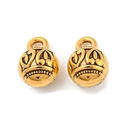 Tibetan Style Alloy Charms, Cadmium Free & Lead Free, Bell, Antique Golden, 13x9.5mm, Hole: 2mm, about 350Pcs/1000G(FIND-M011-03AG)