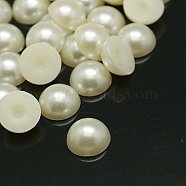 Half Round/Domed Imitated Pearl Acrylic Cabochons, Creamy White, 3mm(OACR-J001-3mm-01)