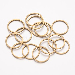 Brass Link Rings, Raw(Unplated), Nickel Free, about 14mm in diameter, 0.9mm thick, hole: 12mm(EC1203-1)